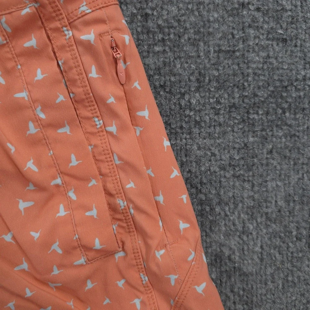 Birddogs Swim Trunks Mens L Orange Ineer Banks Print Stretch Lined Beach Summer